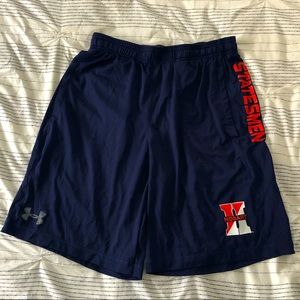 Hobart Men’s Under Armour Athletic Navy Blue Shorts M